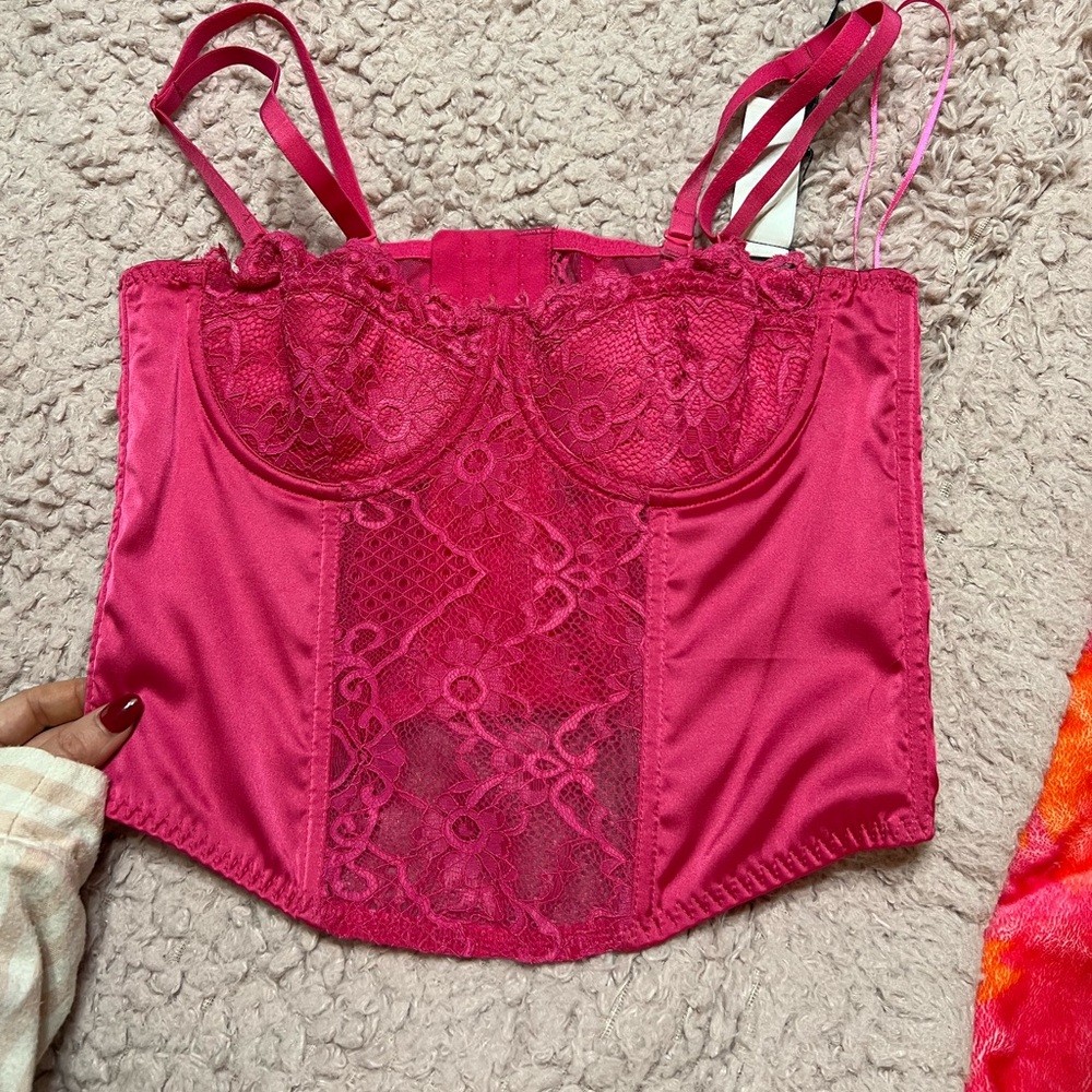 pink corset top